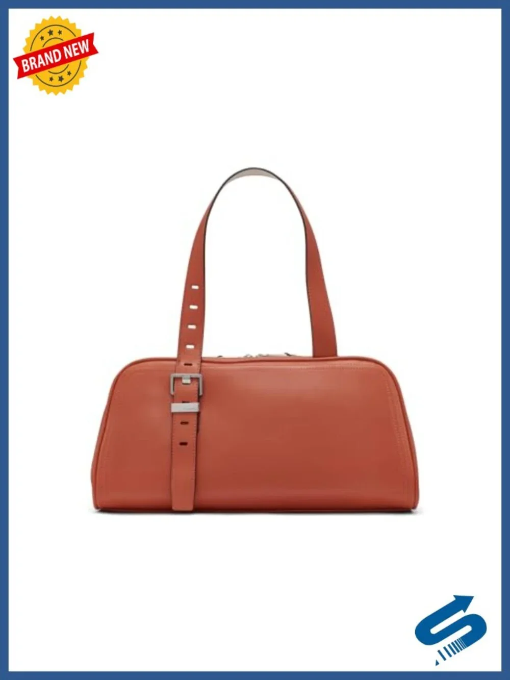Vegan Leather Satchel with Interior Slip and Zip Pockets